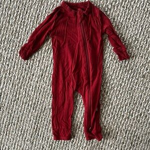 Kyte Baby Newborn Red Zipper Romper